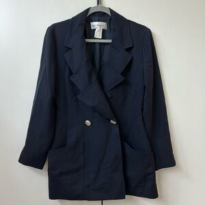 Fabulous Karl Lagerfield Navy sport double breasted blazer coat women’s 6